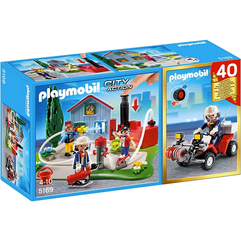 Playmobil - Brandweerinterventie met quad speelgoed