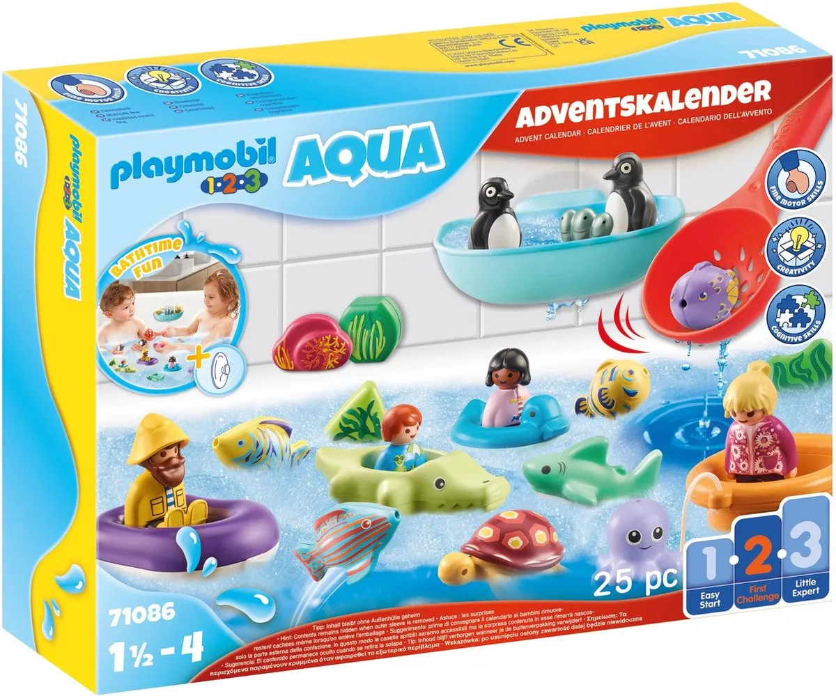 PLAYMOBIL 1.2.3 Aqua Adventskalender Badplezier - 71086 speelgoed