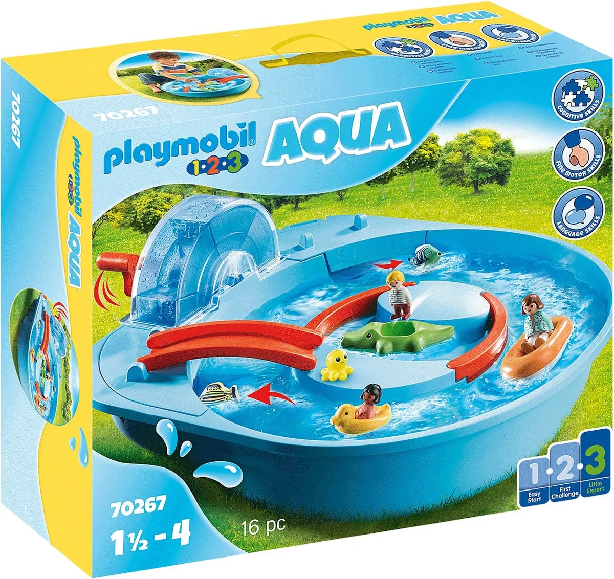 PLAYMOBIL 1.2.3. Aqua Vrolijke waterbaan - 70267 speelgoed