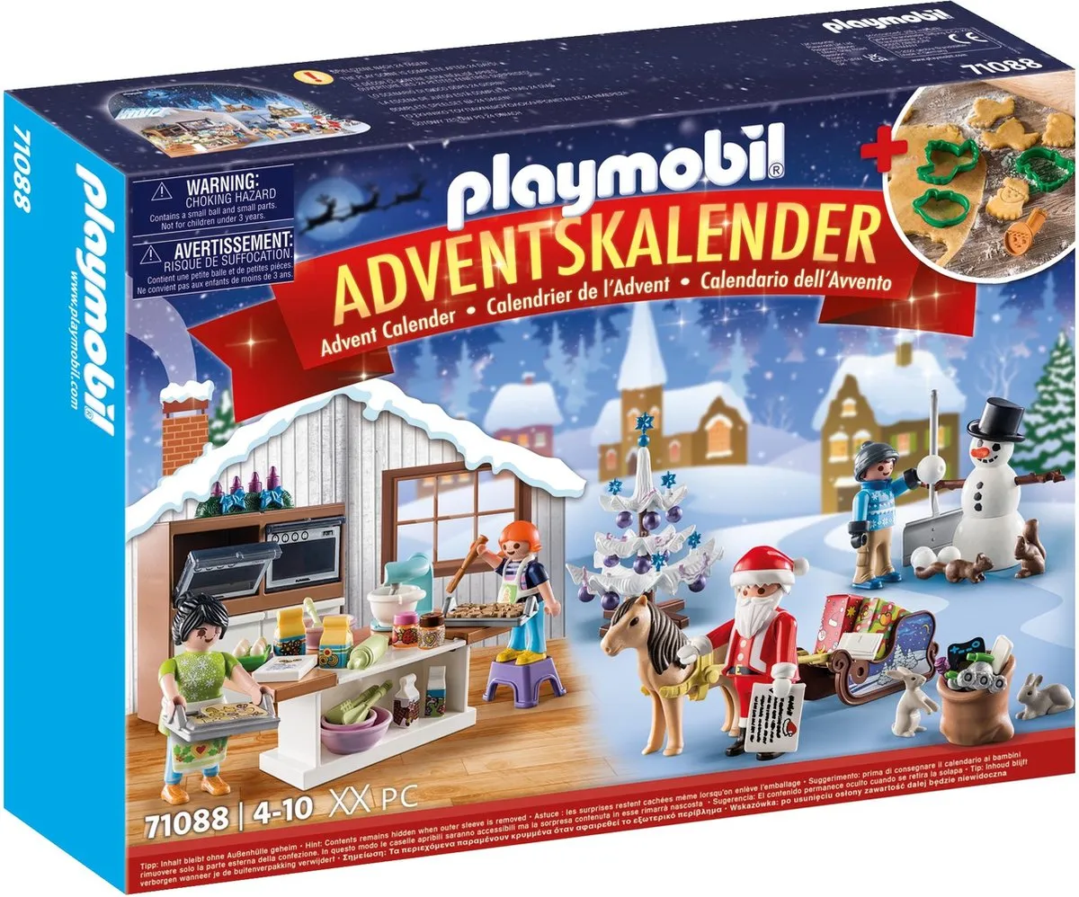 PLAYMOBIL Christmas Adventskalender - kerstkoekjes bakken - 71088 speelgoed
