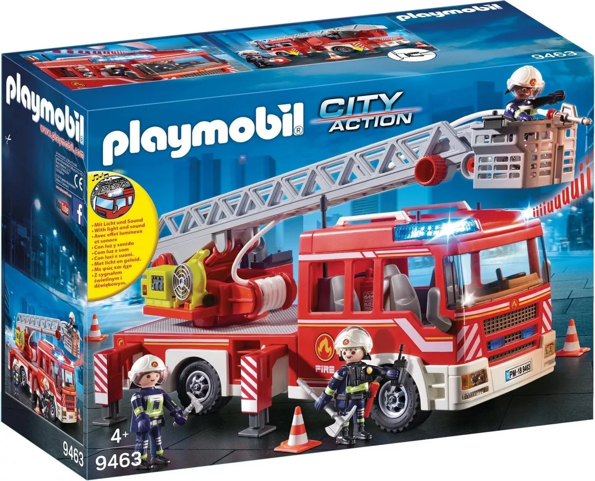 PLAYMOBIL City Action Brandweer ladderwagen - 9463 speelgoed