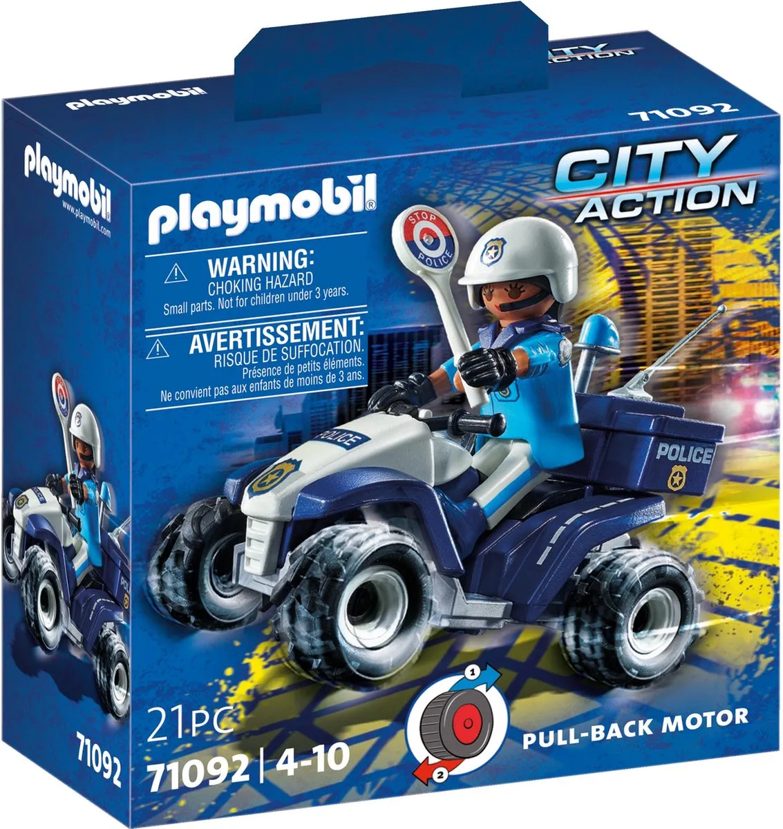 PLAYMOBIL City Action Politie - Speed Quad - 71092 speelgoed