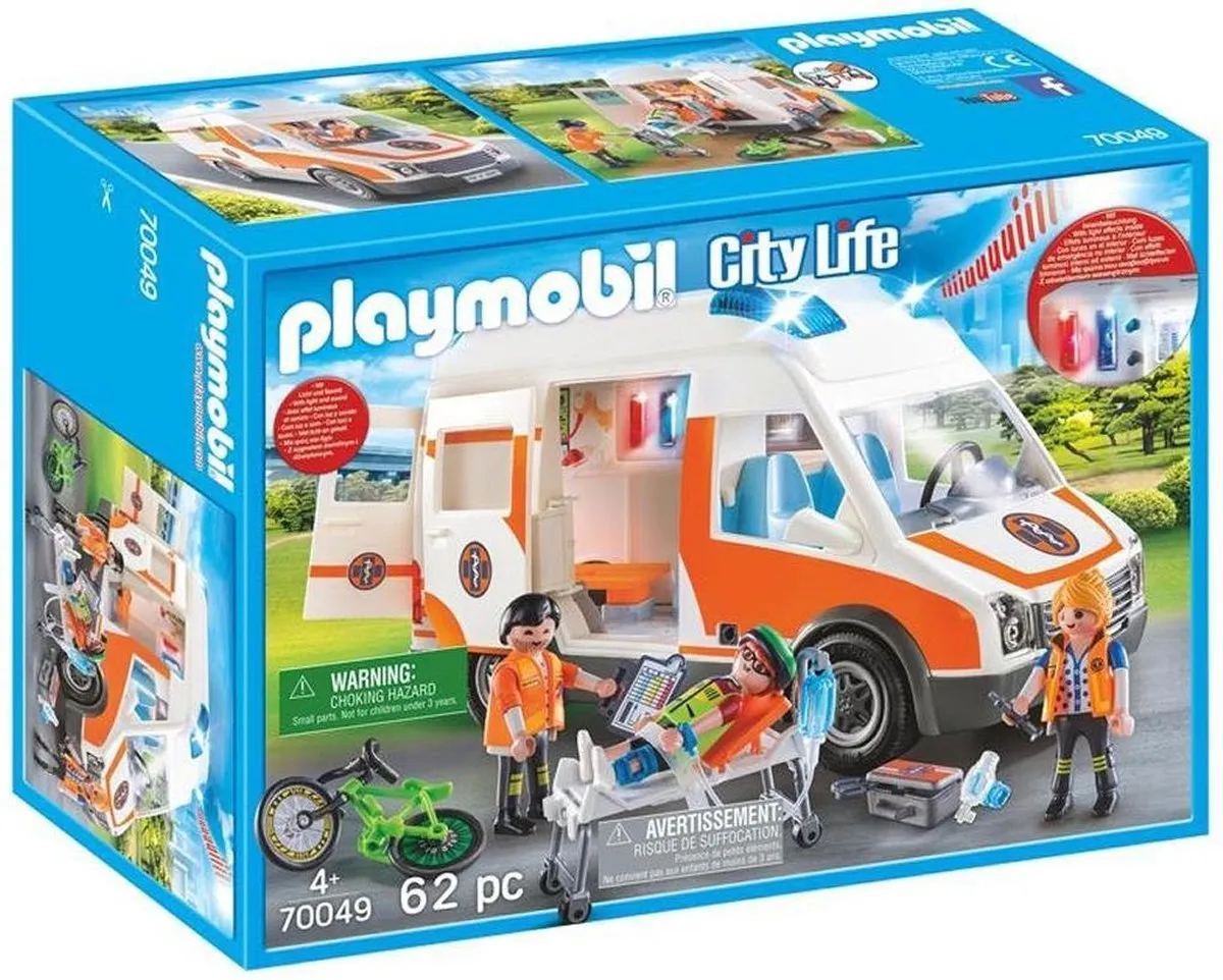 PLAYMOBIL City Life Ambulance en ambulanciers - 70049 speelgoed
