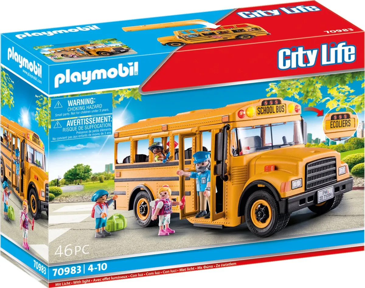 PLAYMOBIL City Life Amerikaanse schoolbus - 70983 speelgoed
