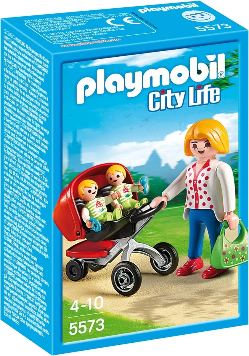 PLAYMOBIL City Life Tweeling kinderwagen - 5573 speelgoed