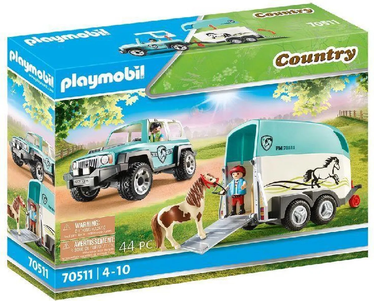PLAYMOBIL Country Auto met aanhanger - 70511 speelgoed