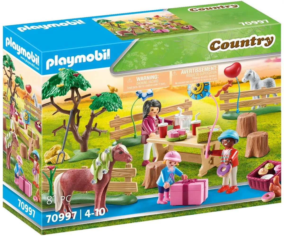 Playmobil Country Kinderverjaardagsfeestje op de ponyboerderij  70997 speelgoed