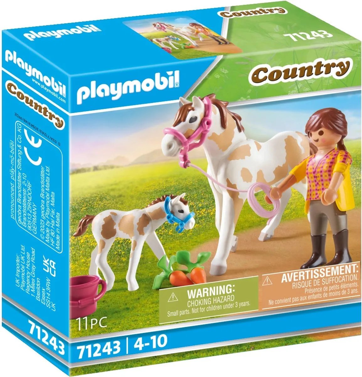 PLAYMOBIL Country paard met veulen - 71243 speelgoed