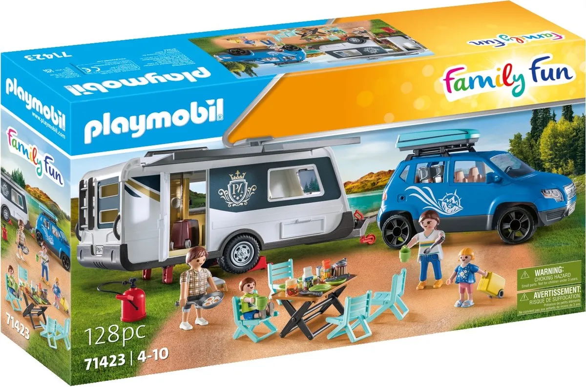 PLAYMOBIL Familiy Fun Caravan met auto - 71423 speelgoed