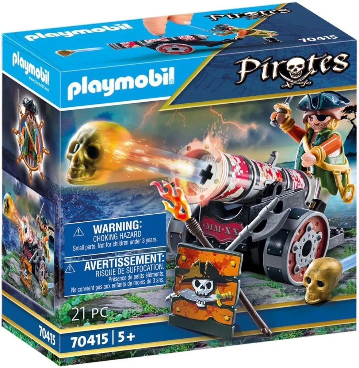 PLAYMOBIL Pirates Piraat met kanon - 70415 speelgoed