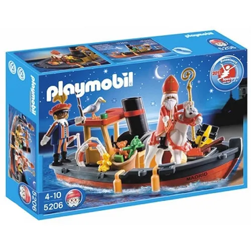 Playmobil - Stoomboot van Sinterklaas en Zwarte Piet