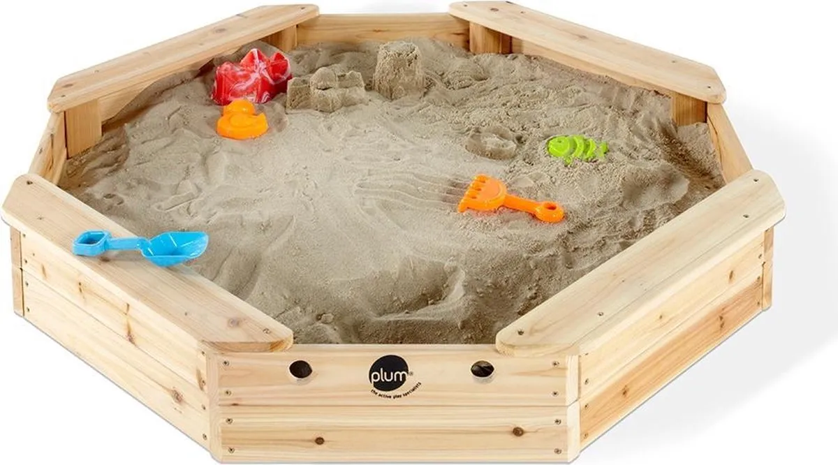Plum Treasure Beach houten zandbak speelgoed