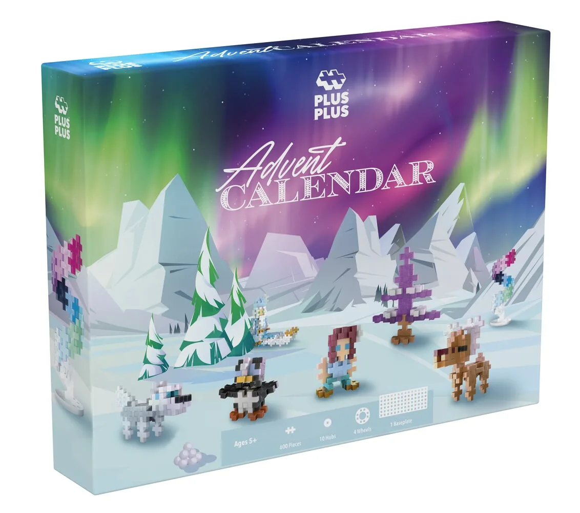 Plus-Plus - Adventskalender Santa's Northern Lights Adventure speelgoed