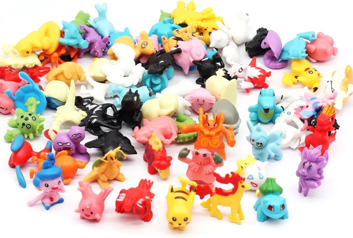 Pokemon - Taartdecoratie - Pokemon figuren 2/3cm - Taart topper - 24 stuks speelgoed