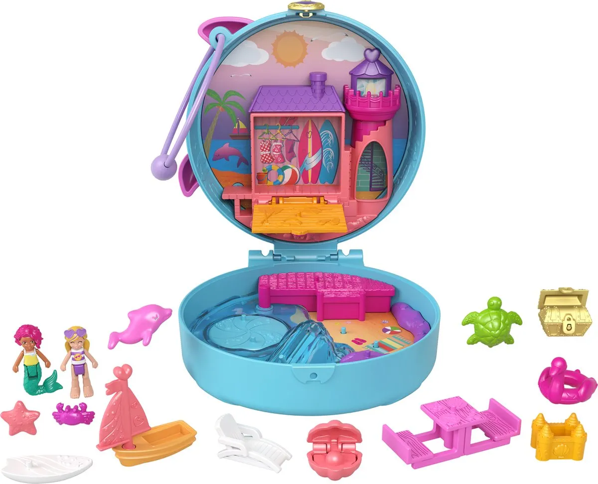 Polly Pocket Big Pocket World - Dolfijnen strand speelgoed