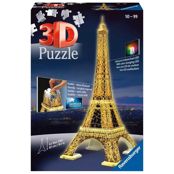 Ravensburger - 3D puzzel Eiffeltoren night edition speelgoed