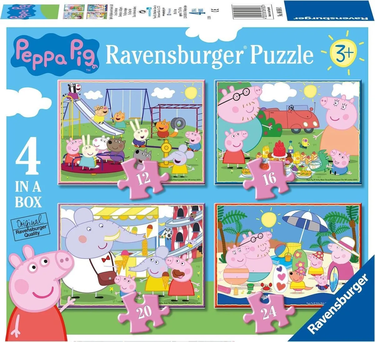 Ravensburger nijntje 4in1box puzzel - 12+16+20+24 stukjes - kinderpuzzel speelgoed