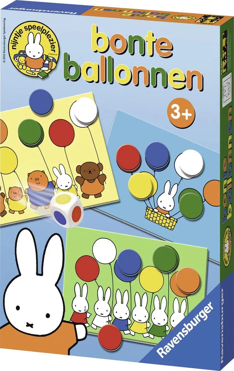 Ravensburger nijntje Bonte Ballonnen - Ballonnenspel - Educatief spel speelgoed