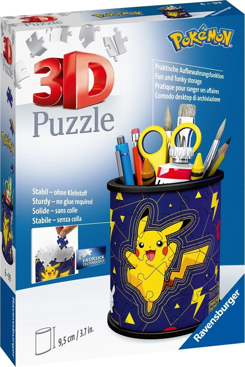 Ravensburger Pennenbak Pokémon - 3D puzzel - 54 stukjes speelgoed