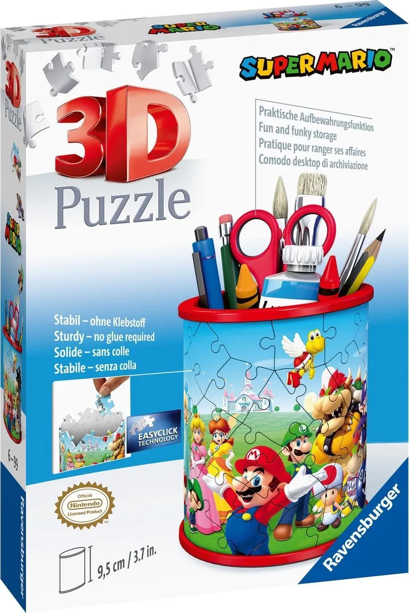 Ravensburger Pennenbak Super Mario - 3D puzzel - 54 stukjes speelgoed