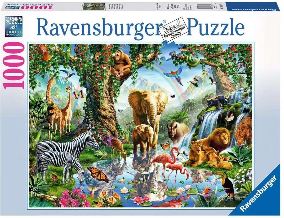 Ravensburger puzzel Avonturen in de Jungle - Legpuzzel - 1000 stukjes speelgoed