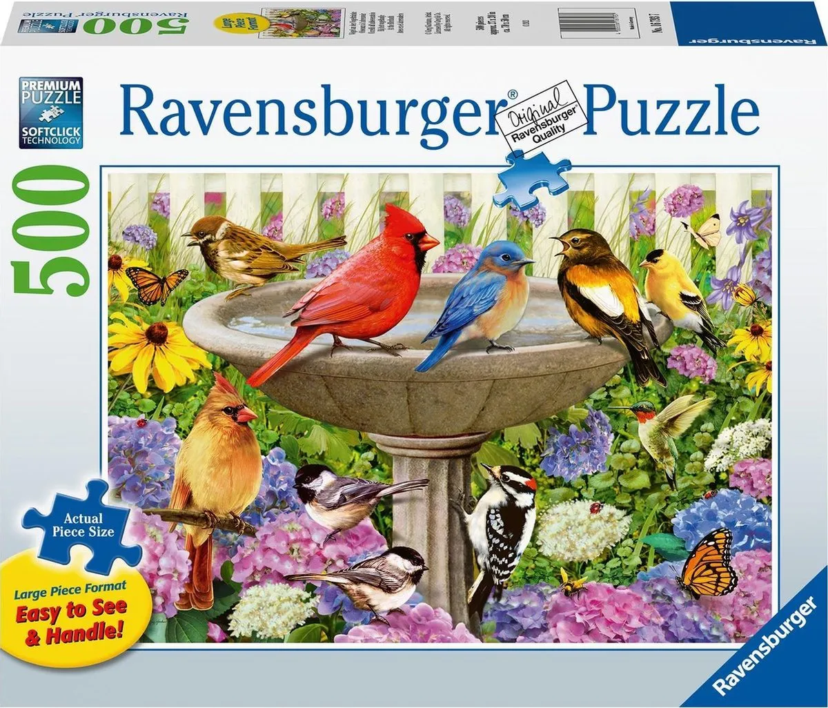 Ravensburger Puzzel Bij het Vogelbadje - Legpuzzel - 500 stukjes speelgoed