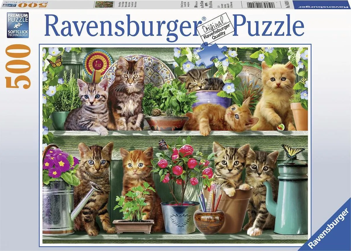 Ravensburger puzzel Katjes in het Rek - Legpuzzel - 500 stukjes speelgoed