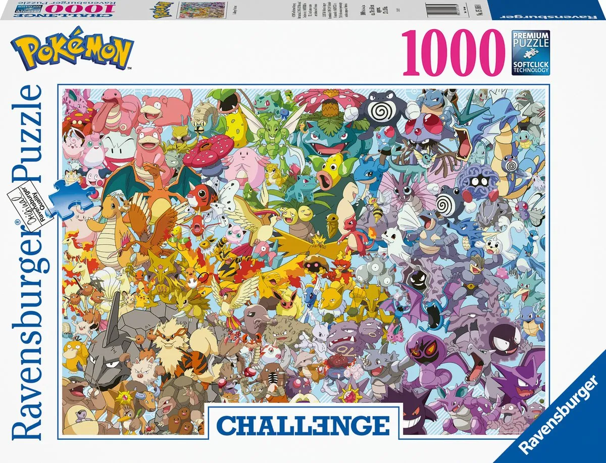Ravensburger puzzel Pokémon Challenge - Legpuzzel - 1000 stukjes speelgoed