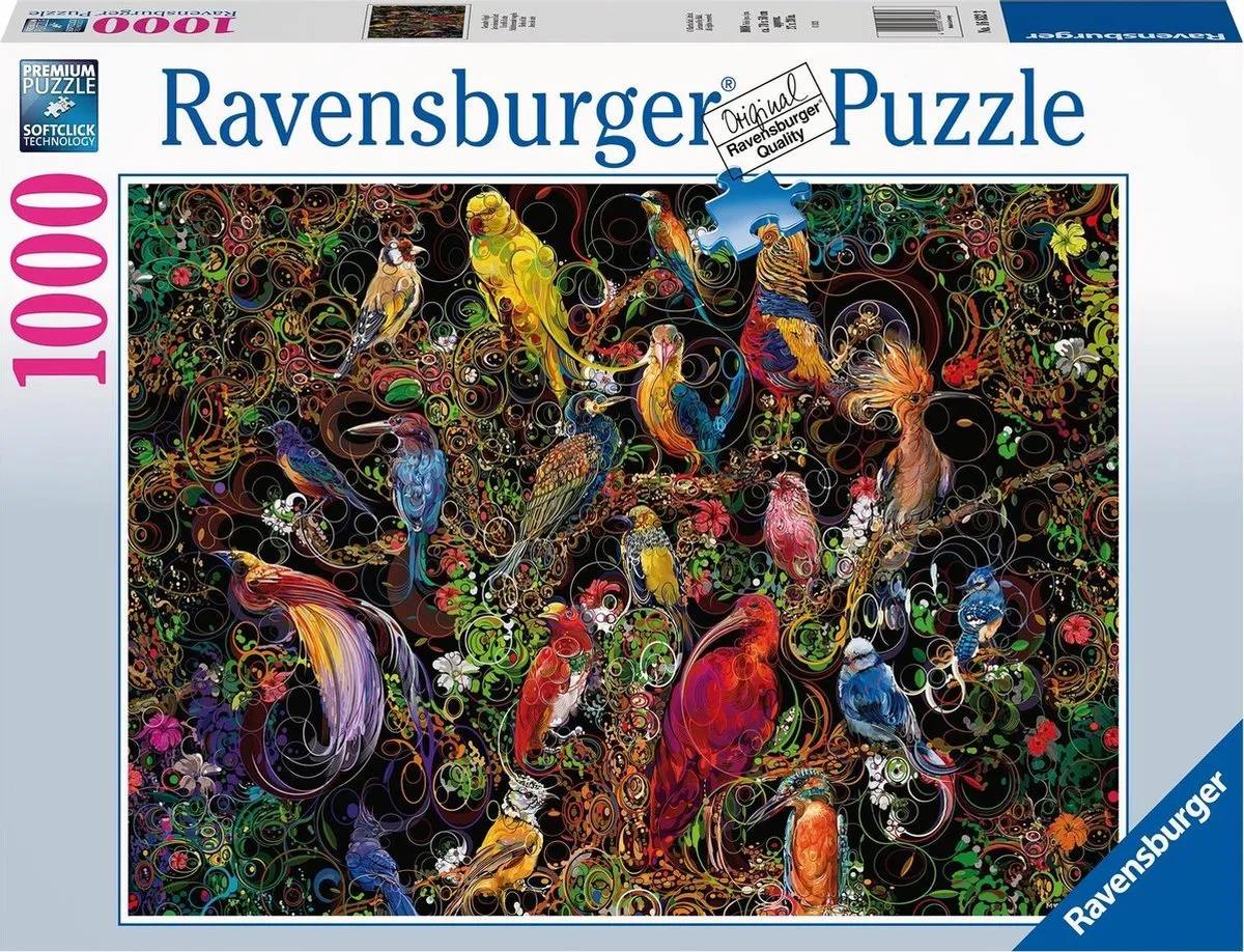 Ravensburger puzzel Schitterende vogels - Legpuzzel - 1000 stukjes speelgoed