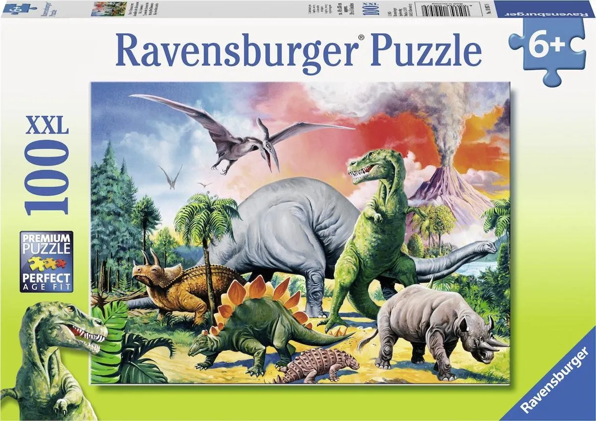 Ravensburger puzzel Tussen de dinosauriërs - Legpuzzel - 100 stukjes speelgoed