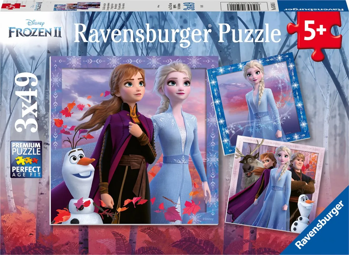 Ravensburger puzzels Disney Frozen 2 - 3 x 49 stukjes - kinderpuzzel speelgoed
