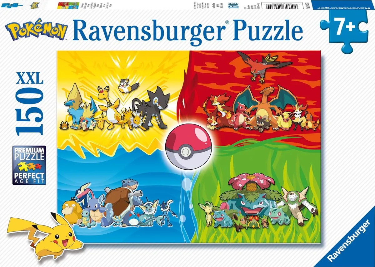 Ravensburger Verschillende Pokémons puzzel - legpuzzel - 150 stukjes speelgoed