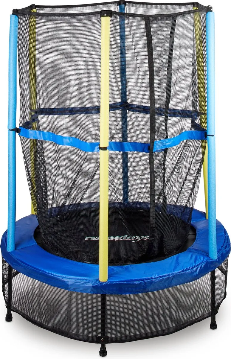 Relaxdays trampoline kind met net - vanaf 3 jaar - tuin - outdoor - rond - voor kinderen speelgoed