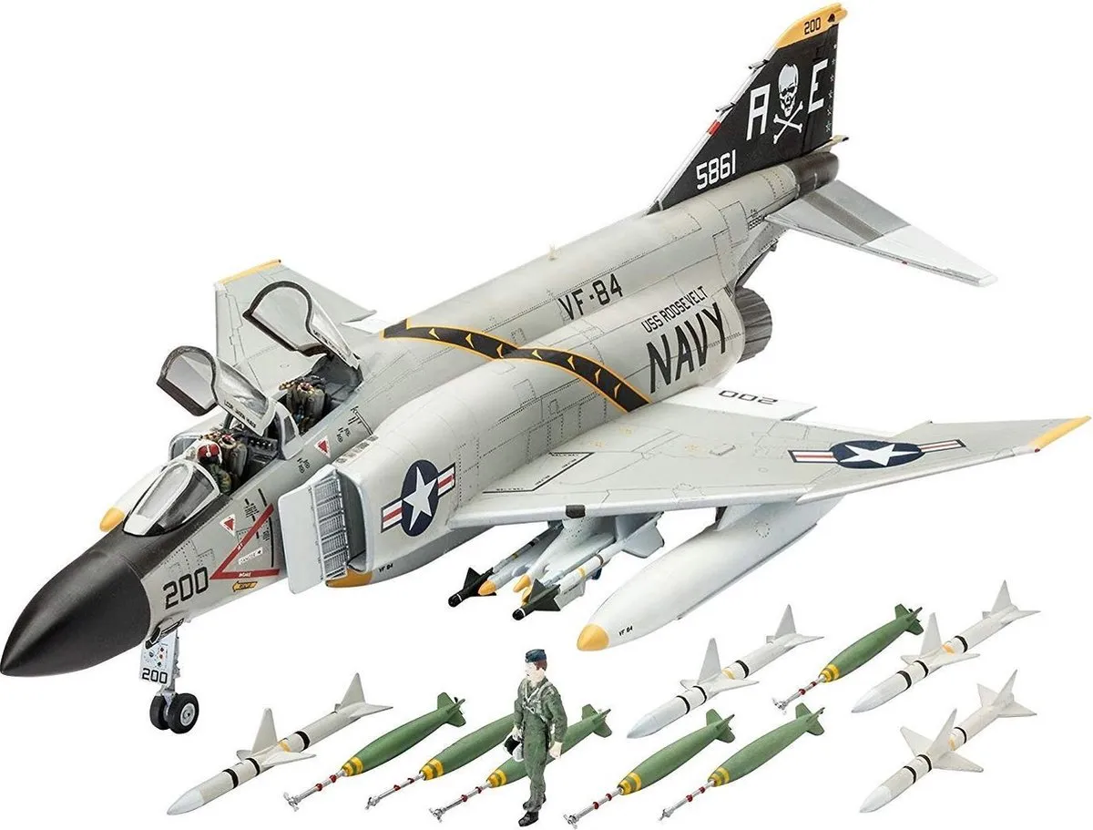 Revell Modelbouwset F-4j Phantom Ii 1:72 Groen 85-delig speelgoed
