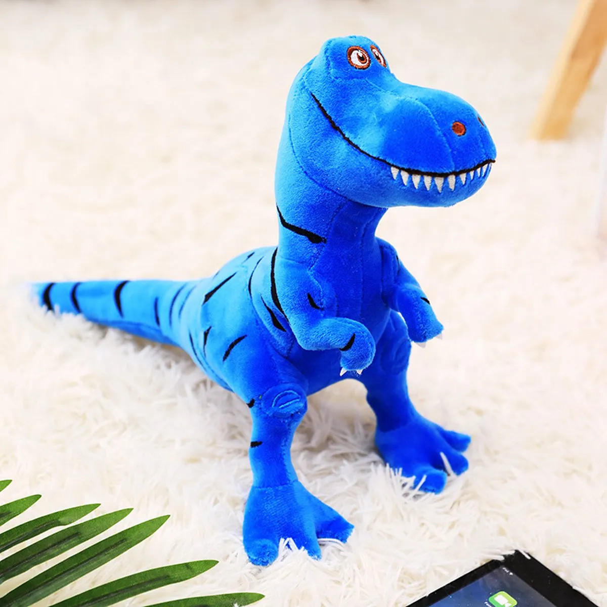 Schattige dinosaurus- Tyrannosaurus  pop / knuffel / kussen / zwangere vrouw lang kussen / bijbehorende slapende pop / verjaardagscadeau 100CM Blauw speelgoed