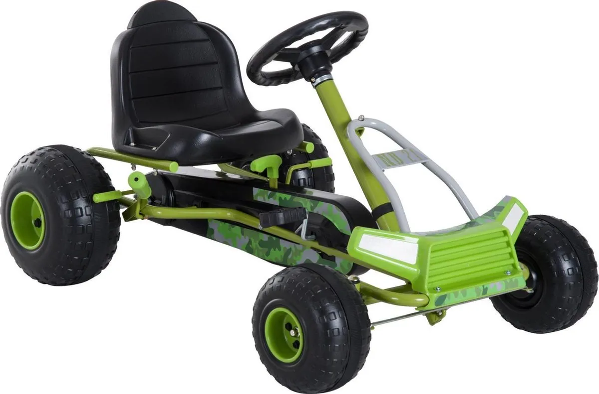 Skelter - Trapauto - Buitenspeelgoed - 3-6 jaar - Groen - 95 x 66,5 x 57 cm speelgoed