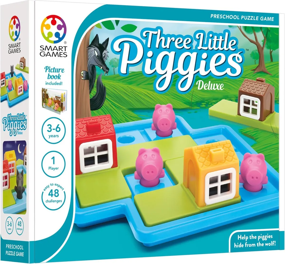SmartGames - Drie Kleine Biggetjes Deluxe - Kinderspel speelgoed