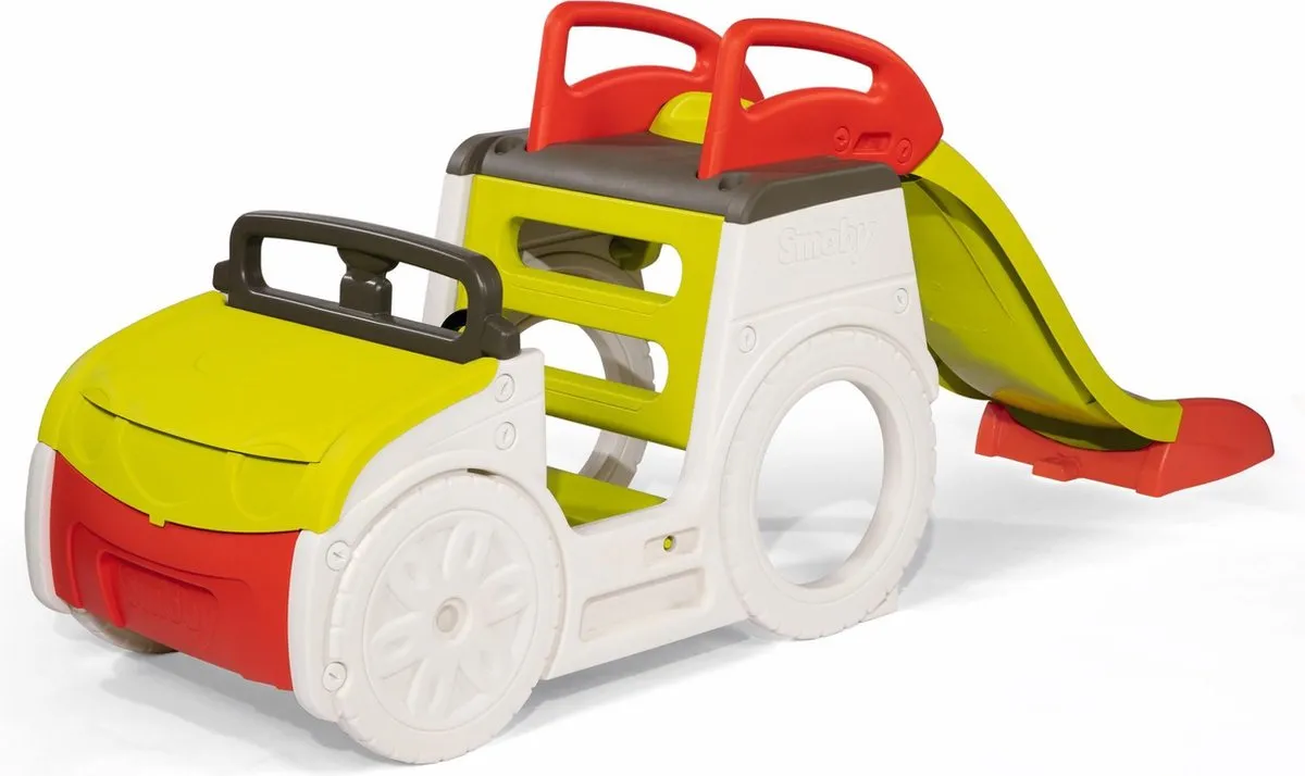 Smoby - Avonturen Auto - Glijbaan 1.5 meter - Met Zandbak speelgoed