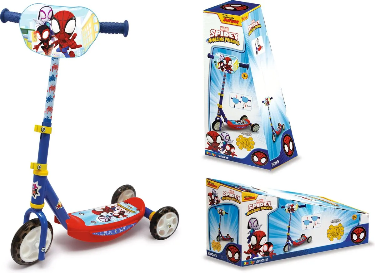 Smoby - Spiderman Step - 3-wiel step - max 20kg - 67/70cm hoog - vanaf 3 jaar speelgoed