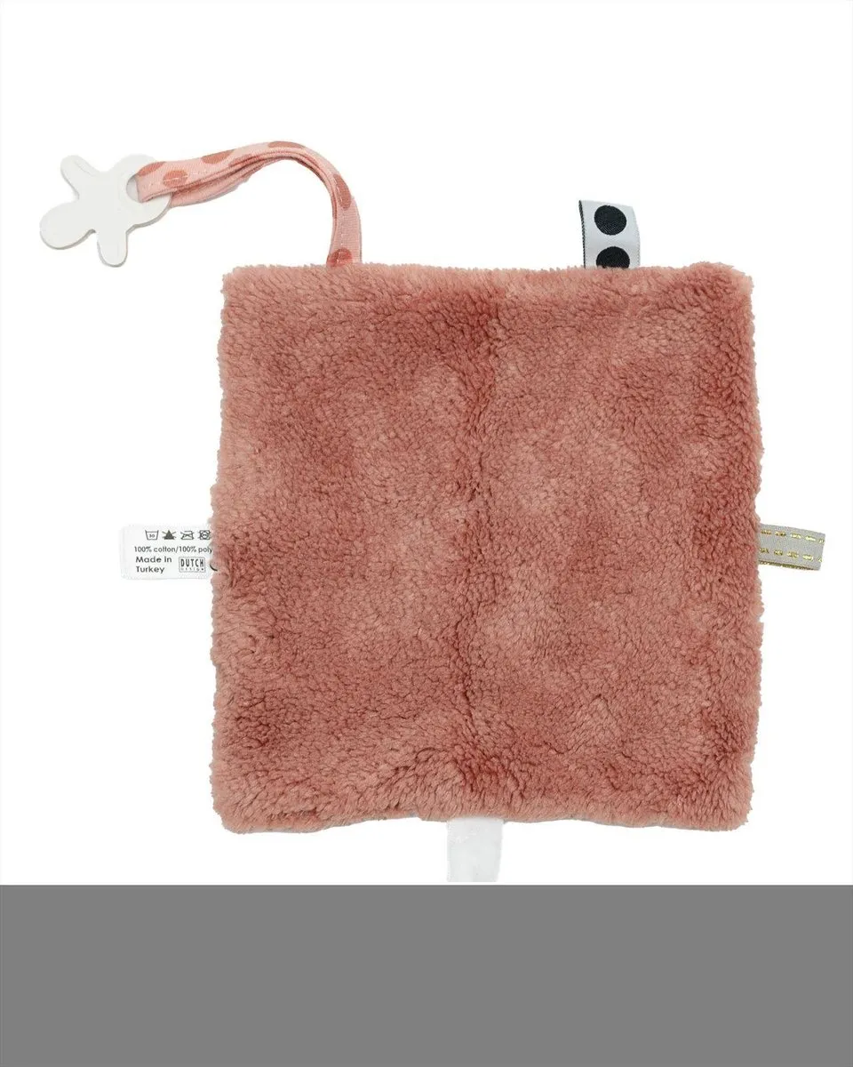 Snoozebaby Giftset Knuffeldoekje & Geboortekaartje Girl - Dusty Rose speelgoed