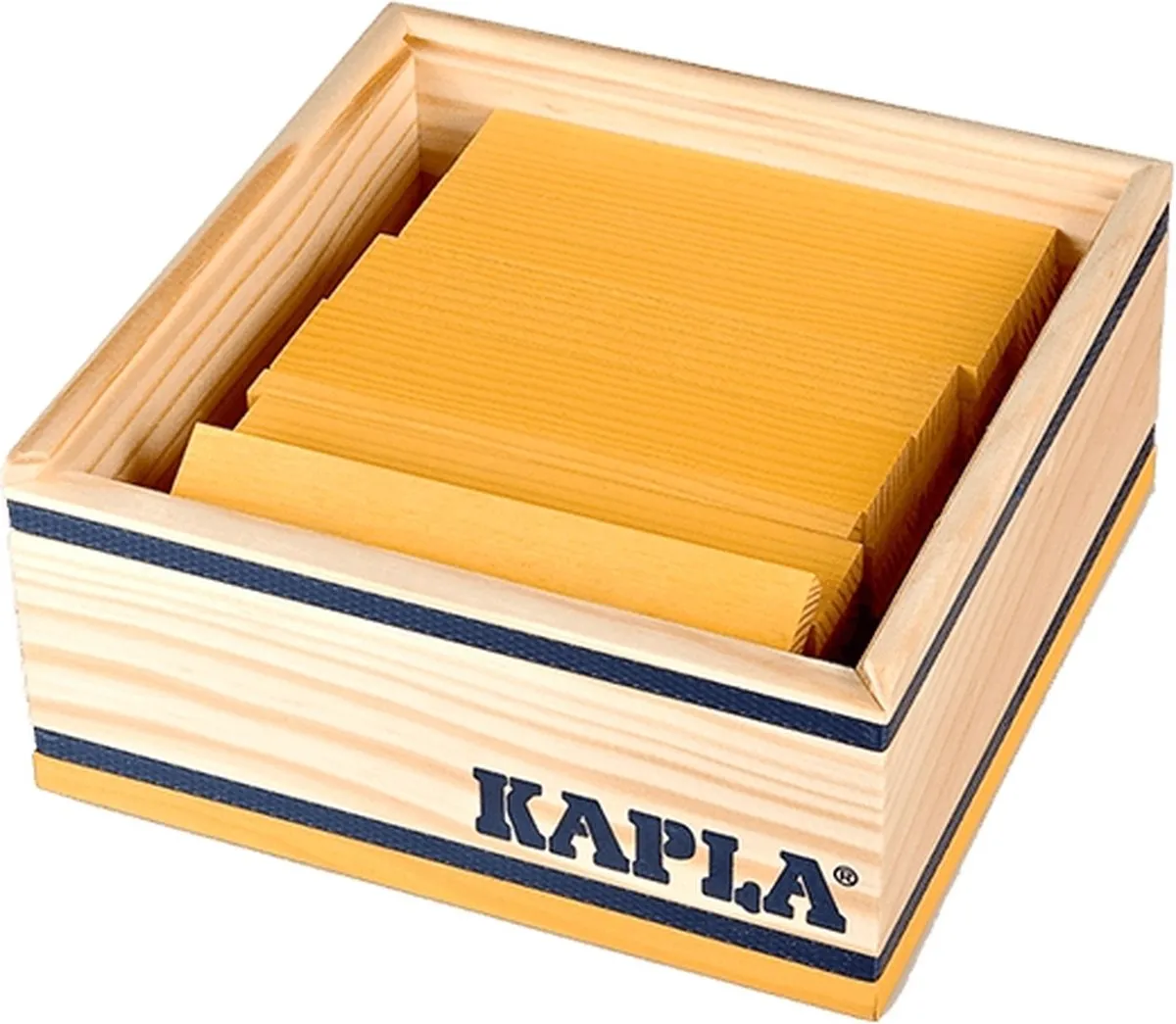 Speelgoed | Wooden Toys - Kapla 40 Stuks In Kist Geel (8030) speelgoed