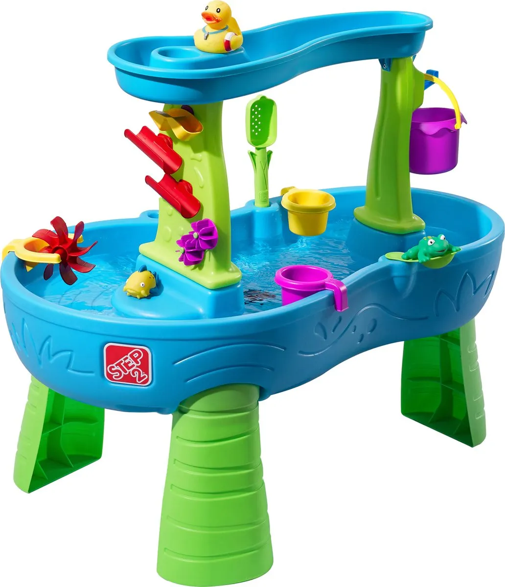 Step2 Rain Showers Splash Pond Watertafel - Met 13-delig accessoireset - Waterspeelgoed voor kind - Activiteitentafel met water voor de tuin / buiten speelgoed