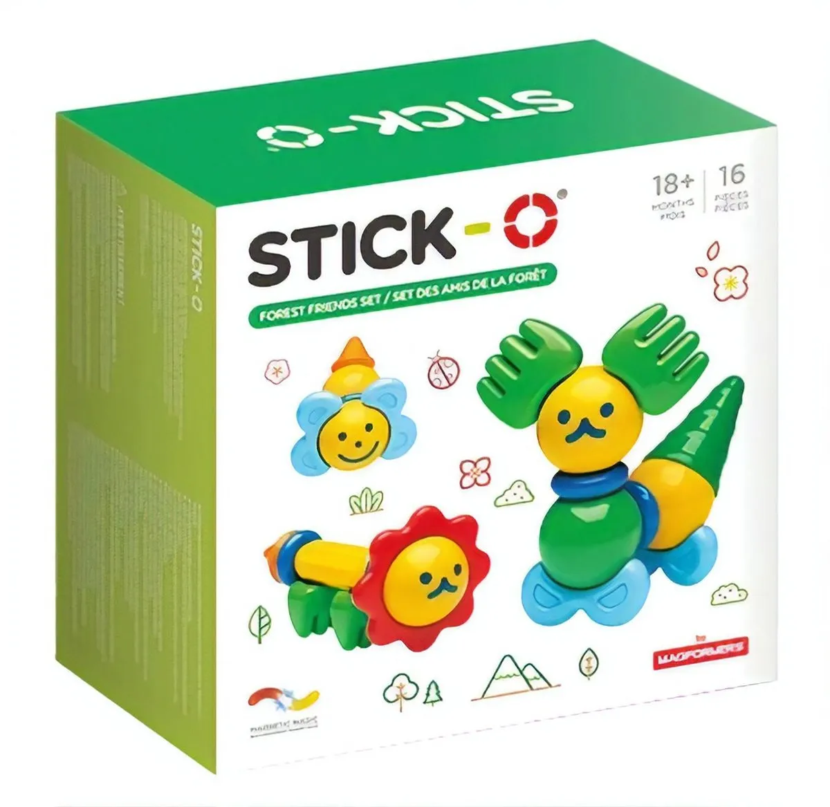Stick-O Bouwsets Bosvriendjes - magnetisch speelgoed - 20 modellen speelgoed