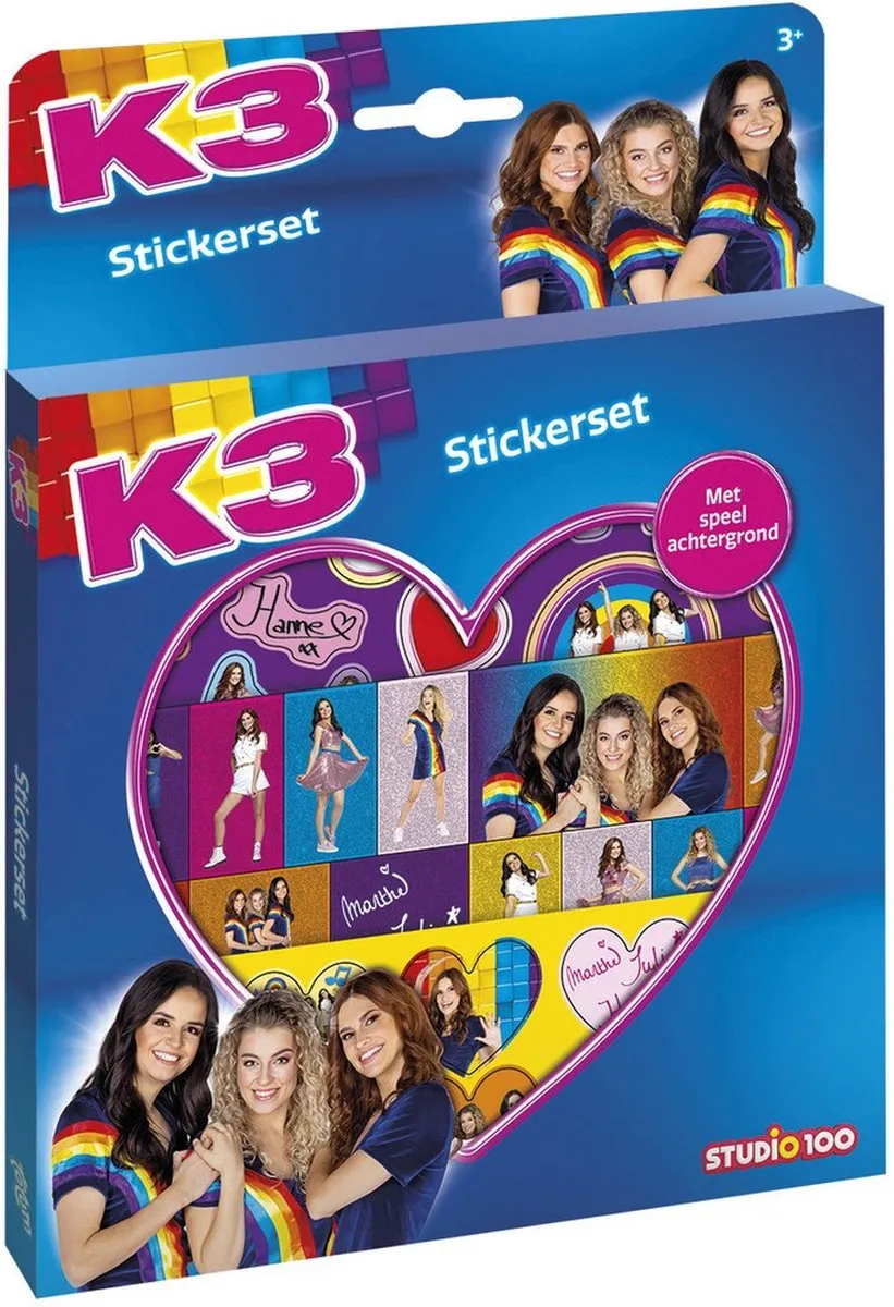Sticker set K3 speelgoed
