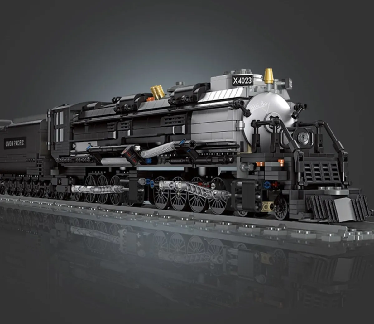 Stoomlocomotief - Trein - Bouwpakket - Stad - City - Lego® Compatible - Toy Brick Lighting® - 1500+ Bouwstenen speelgoed