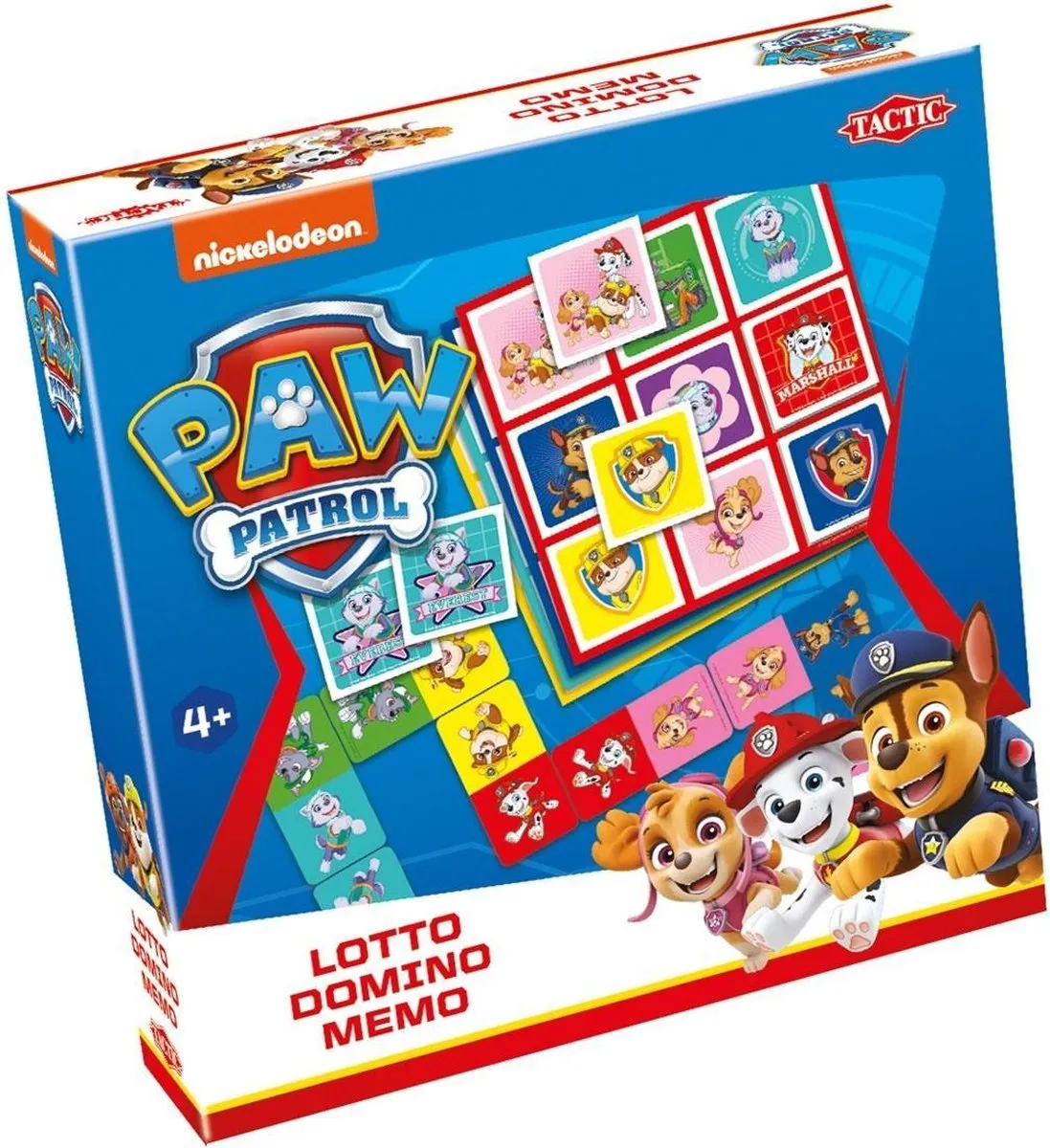 Tactic - PAW Patrol 3-in-1 Bordspel: Memo, Lotto, Domino speelgoed