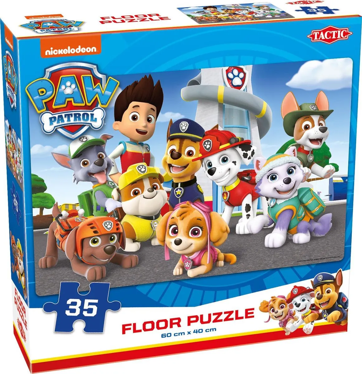 Tactic - PAW Patrol Vloerpuzzel - 60x40 cm - 35 stukjes - Multicolor speelgoed