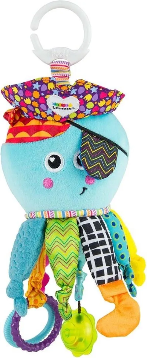 TOMY Lamaze Kapitein Kalamari - Grijp- en bijtspeelgoed - Knuffel - Spelen en ontdekken speelgoed