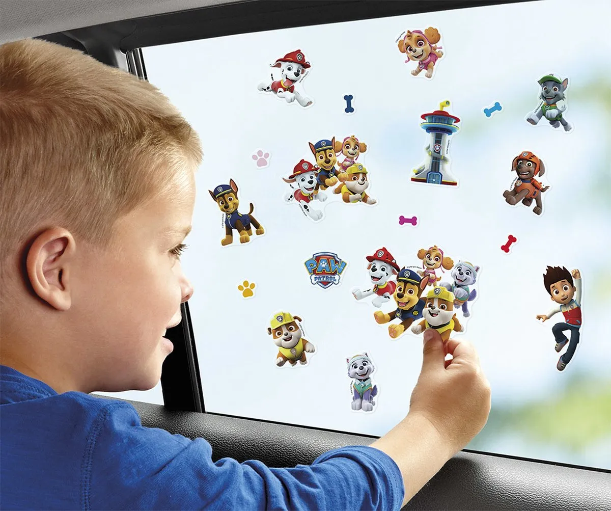 Totum PAW Patrol - Kinder raamstickers - 4 velletjes - niet permanente statische stickers speelgoed