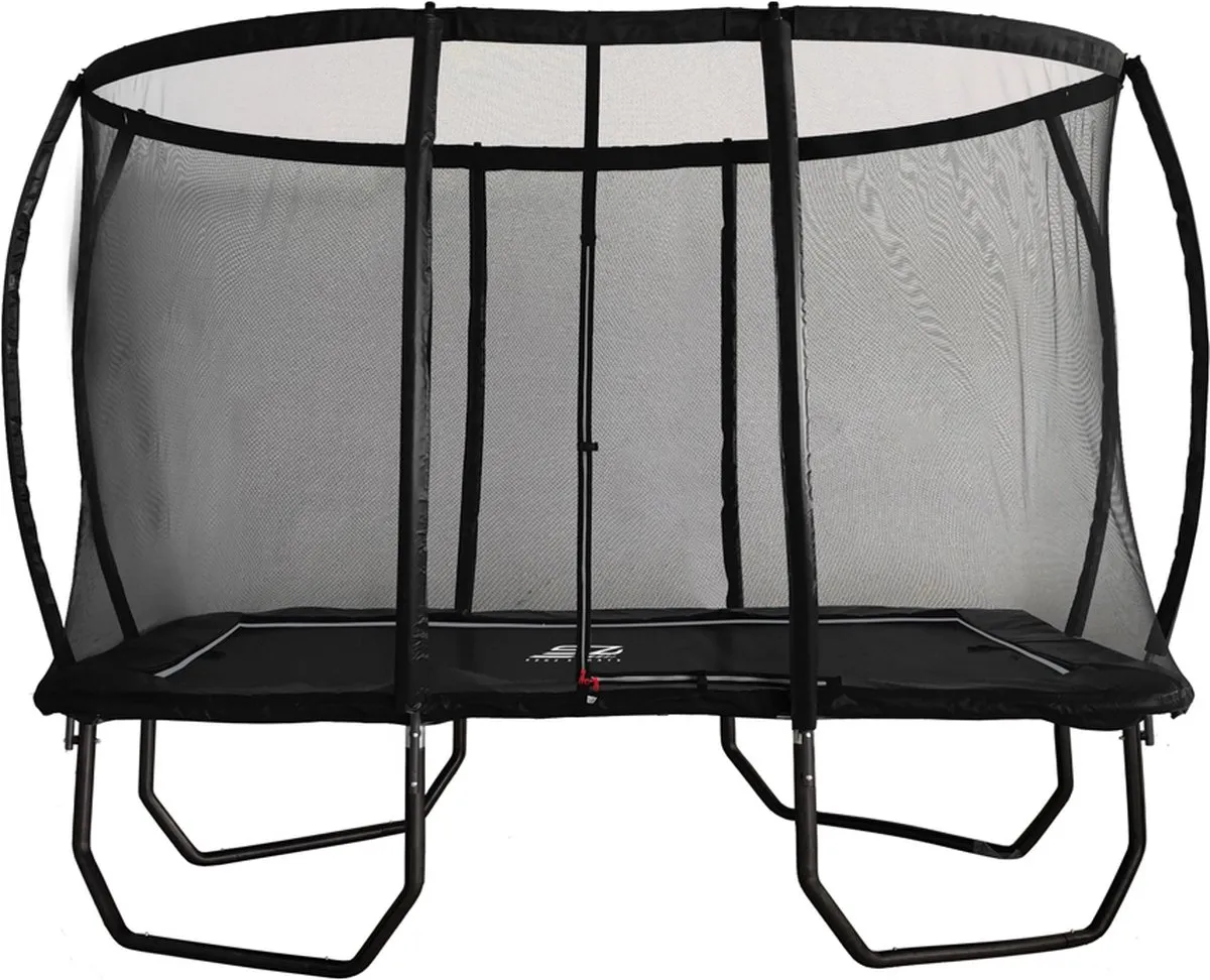 Trampoline - Senz Sports J5000 series - 214 x 305 cm - Zwart - Trampoline met Elastieken - Outdoor - Buitenspeelgoed speelgoed